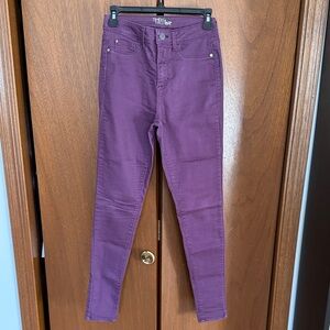 Time and Tru Women's Skinny Jeans in Rich Purple